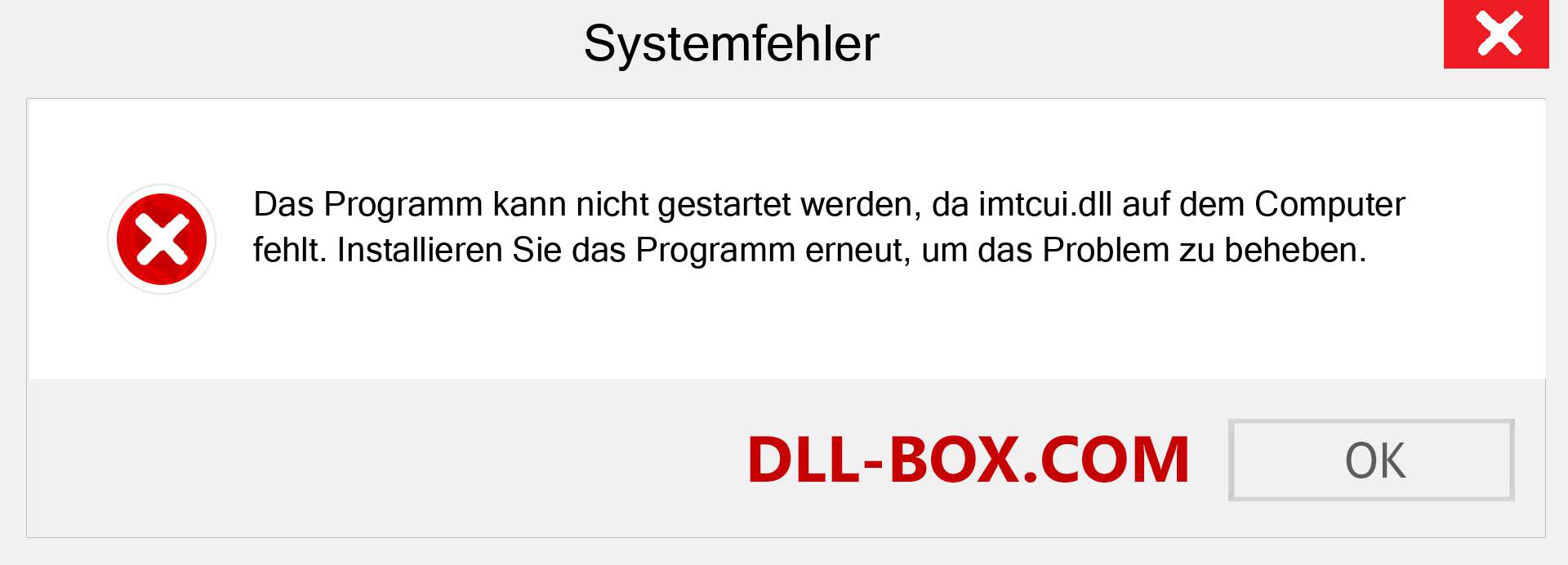 imtcui.dll-Datei fehlt?. Download für Windows 7, 8, 10 - Fix imtcui dll Missing Error unter Windows, Fotos, Bildern